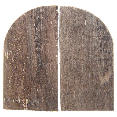 Tür mit Bogen aus Holz 8.5x4.5cm 2St. 2