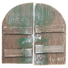 Porta in legno cm 8,5x4,5 ad arco set 2 pz