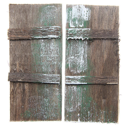 Wooden door for DIY nativities, rectangular 11.5x5.5, set of 2 1