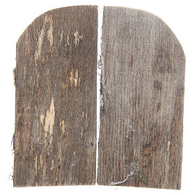 Porta em madeira 11,5x5,5 cm em arco 2 peças