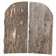 Wooden door for DIY nativities, arch shaped 11.5x5.5, set of 2 s2