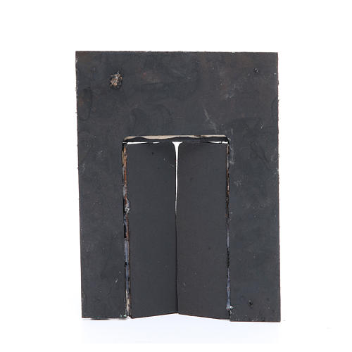 Wall with door for nativities measuring 20x15x2.5cm 2