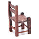 Neapolitan Nativity accessory: wooden chair measuring 5X2.5X2.5cm s2
