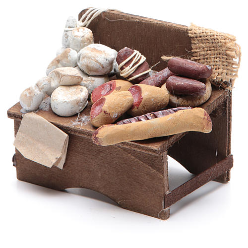 Cheese and cured meet stall 7X8.5X5cm cm for Neapolitan nativity 2