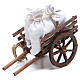Neapolitan Nativity accessory: cart with sacks measuring 7x10x4cm s1