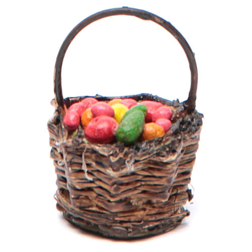 Neapolitan Nativity accessory: fruit basket with handle 4x31x6cm 1