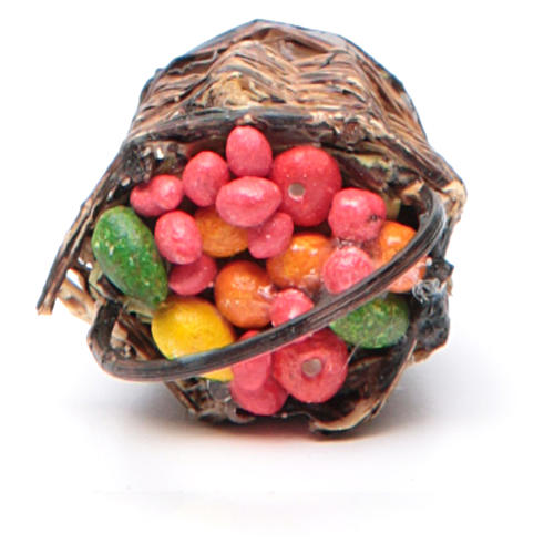 Neapolitan Nativity accessory: fruit basket with handle 4x31x6cm 4