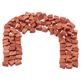 Home accessories miniatures: Arched bricks in resin terracotta colour 5x5 mm 100 pieces Home accessories miniatures: Arched bricks in resin terracotta colour 5x5 mm 100 pieces