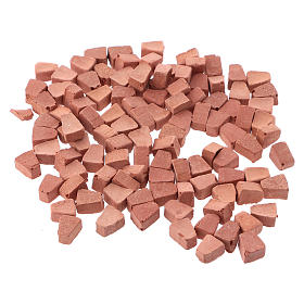 Home accessories miniatures: Arched bricks in resin terracotta colour 5x5 mm 100 pieces Home accessories miniatures: Arched bricks in resin terracotta colour 5x5 mm 100 pieces