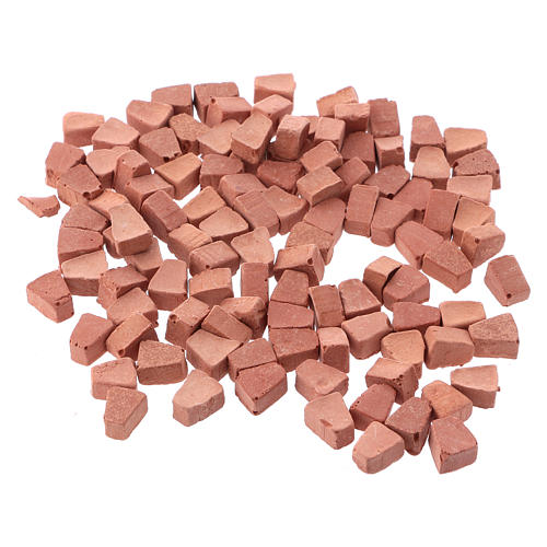 Arched bricks in resin terracotta colour 5x5 mm 100 pieces 2
