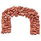 Arched bricks in resin terracotta colour 5x5 mm 100 pieces s1