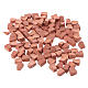 Arched bricks in resin terracotta colour 5x5 mm 100 pieces s2