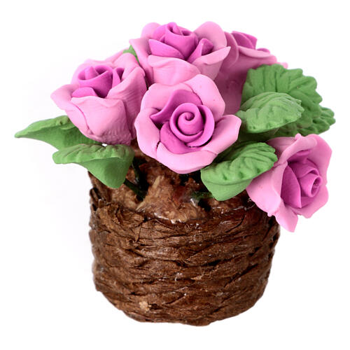 Vase avec fleurs accessoire pour crèche 4