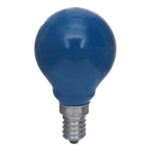 Lâmpada standard E14 25W azul 1