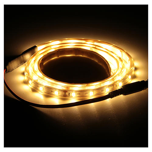 Warm white led strip 1 m 30 led with connector 2