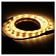 Warm white led strip 1 m 30 led with connector s2