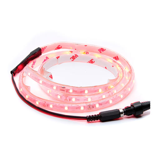 Red led strip 1 m 30 led with connector 1