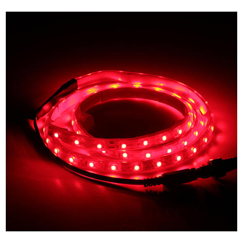 Red led strip 1 m 30 led with connector 2