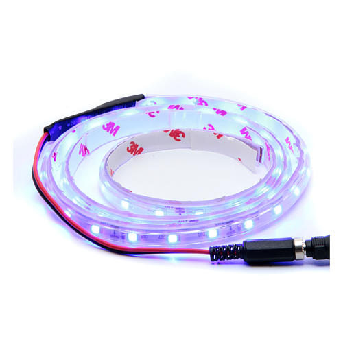 Blue  led strip 1 m 30 led with connector 1