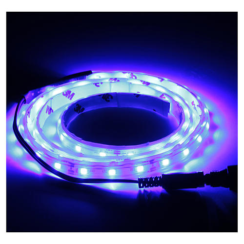 Blue  led strip 1 m 30 led with connector 2