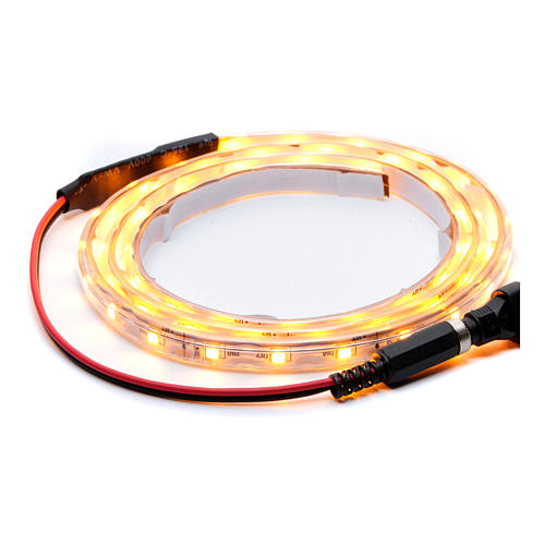 Yellow led strip 1 m 30 led with connector 1