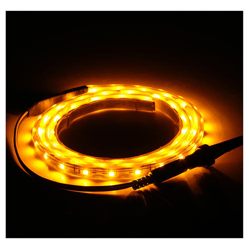 Yellow led strip 1 m 30 led with connector 2