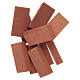 Square resin bricks terracotta colour 10 pieces set s1