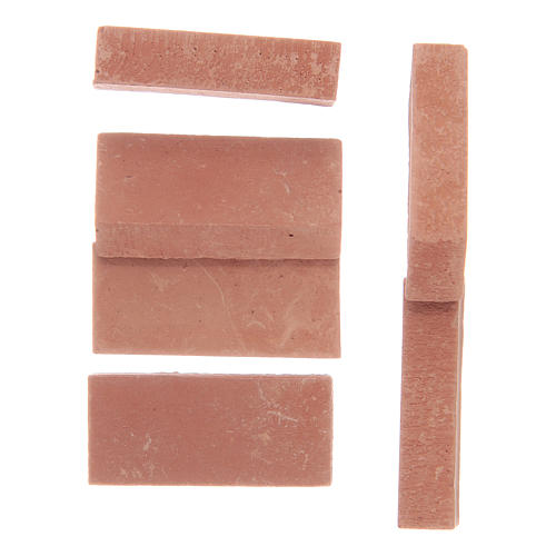Resin bricks terracotta colour 12 pieces set 2