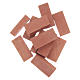 Resin bricks terracotta colour 12 pieces set s1