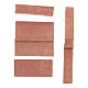 Resin bricks terracotta colour 12 pieces set s2