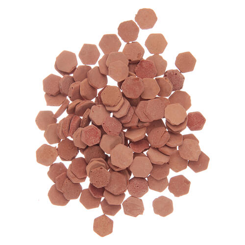 Ladrilhos hexagonais em miniatura resina cor terracota 100 unidades 1