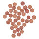 Ladrilhos hexagonais em miniatura resina cor terracota 100 unidades s2