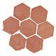 Azulejos em resina hexagonais cor terracota 20 peças s2