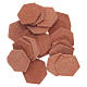 Resin hexagonal terracotta colour tiles 20 pieces s1