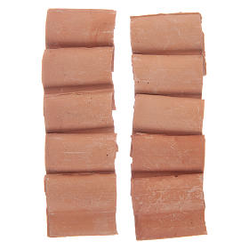 Roman resin tile terracotta colour 10 pieces