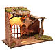 Nativity scene setting stable with light 35x50x25 cm s4