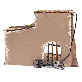 Ambientazioni, botteghe, case, pozzi: Ambientazione stalla con luce 35x50x25 cm Ambientazioni, botteghe, case, pozzi: Ambientazione stalla con luce 35x50x25 cm