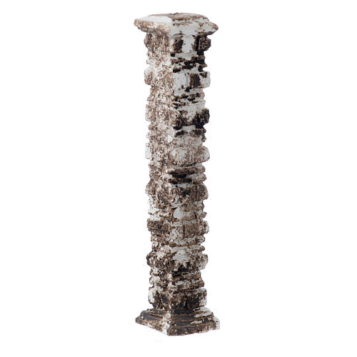 Resin column with ancient stones 15x5x5 cm 2