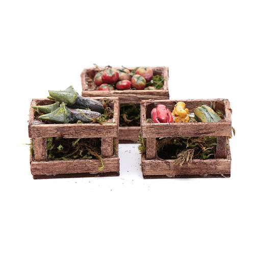 Caisses légumes bricolage crèche 3 pcs 1