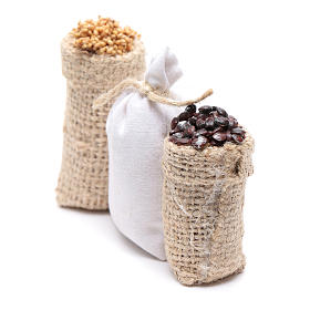 Sacchi castagne e farina 3 pz. Presepe 10 12 cm