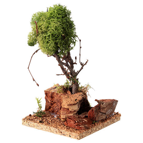 Arbre de lichen pour crèche h 15 cm 3