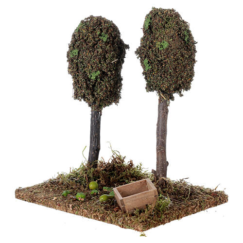 Birnbäume 15x15x10 cm für DIY-Krippe 2