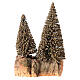 Dois pinheiros na rocha para presépio 10x5x10 cm s4