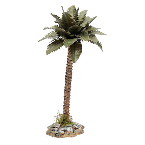 Palme mit Stamm aus Kunstharz 15 cm hoch für DIY-Krippe 2