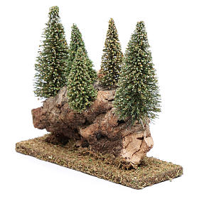 Collina con bosco di pini 20x20x5 cm