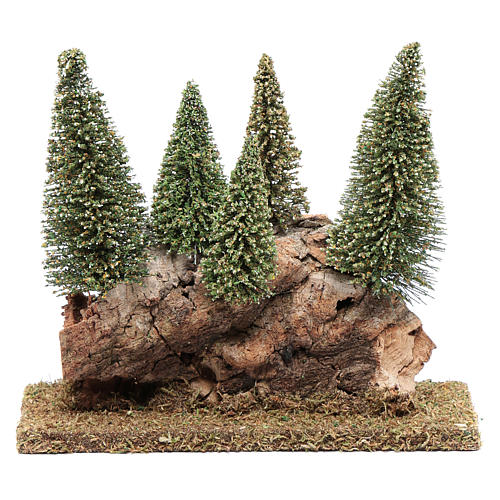 Colina com bosque de pinheiros 17x19x6,5 cm 1