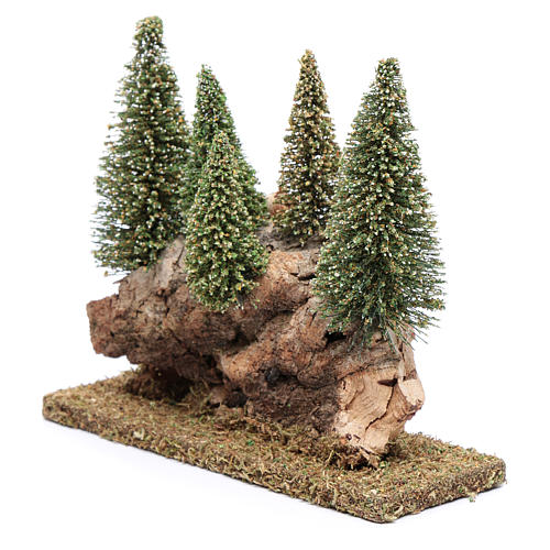 Colina com bosque de pinheiros 17x19x6,5 cm 2