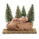 Hill with pine forest 20x20x5 cm s4