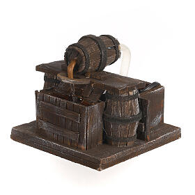 Cellar with barrel and water pump 15x15x15 cm