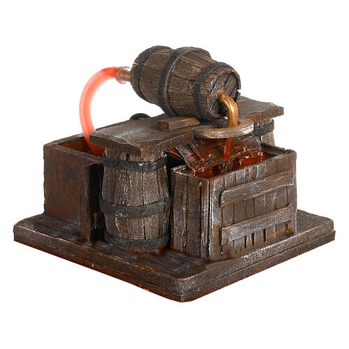 Cellar with barrel and water pump 15x15x15 cm 5
